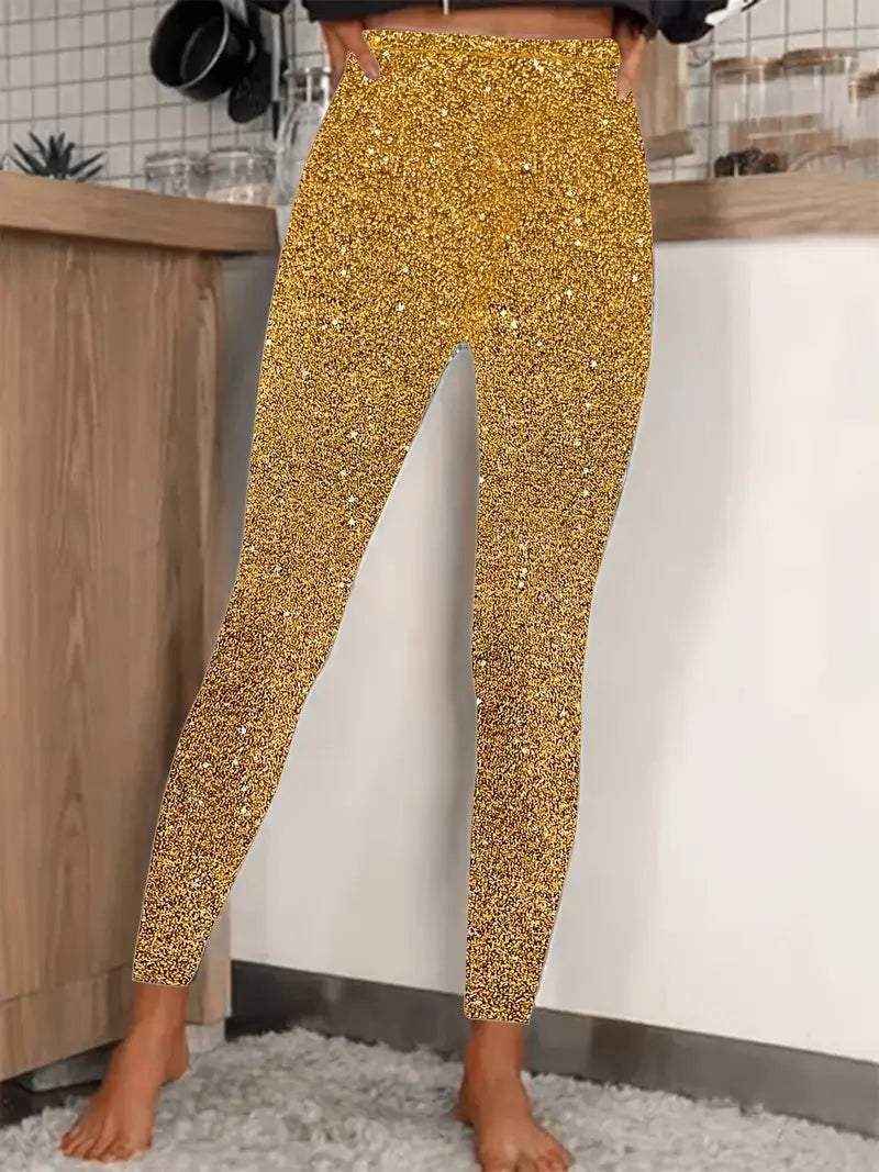 Women’s Sequin Trousers | Long Slim Fit