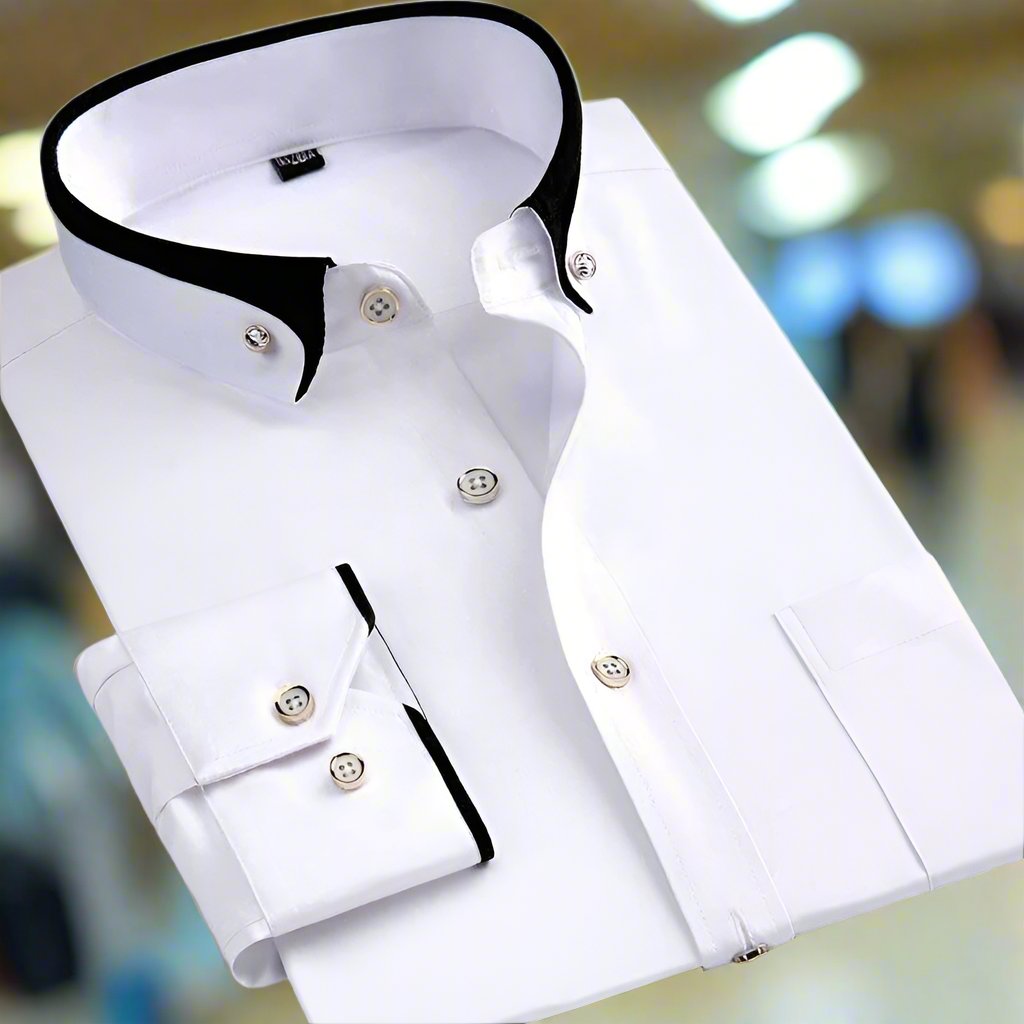 Men’s Long-Sleeve Collared Shirt