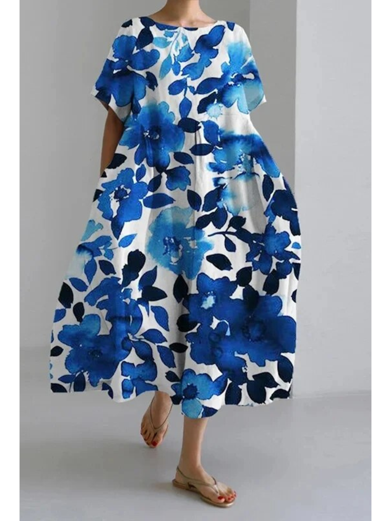 Robe Midi Imprimée pour Femmes | Élégante