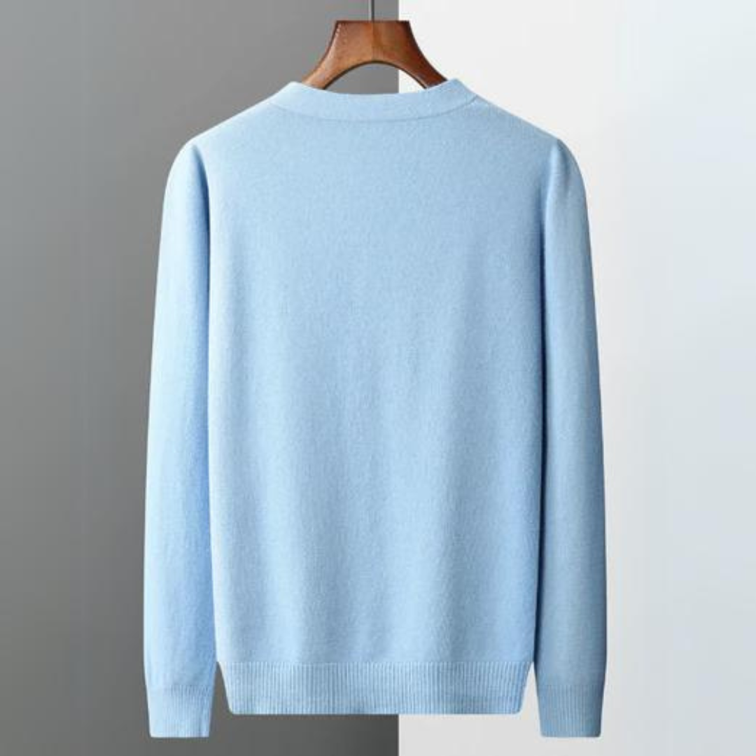 Cardigan V-Couleur Élégant Pour Hommes | Avec Boutons