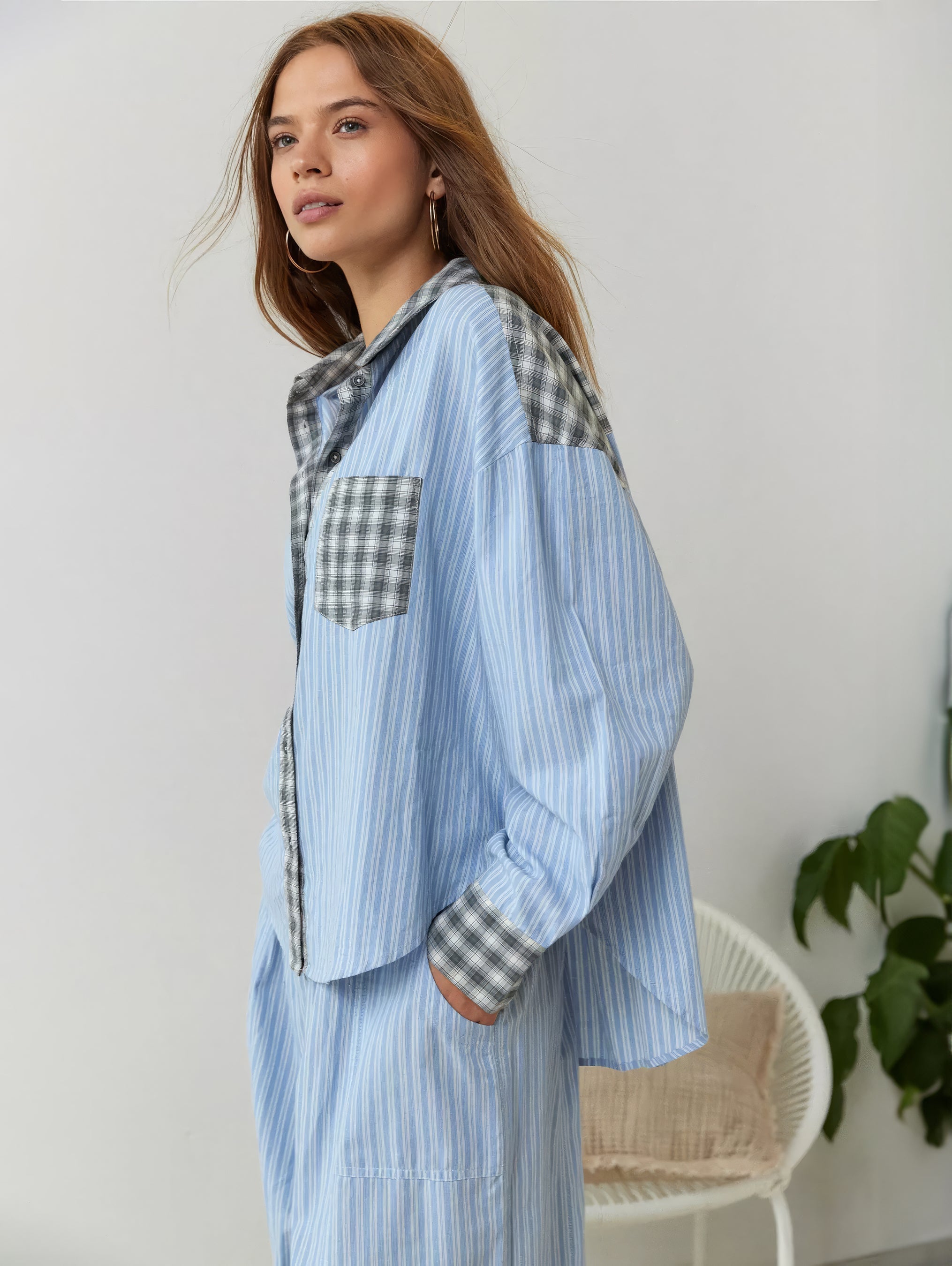 Ensemble Deux Pièces a Carreaux Chic Pour Femmes | Stylé