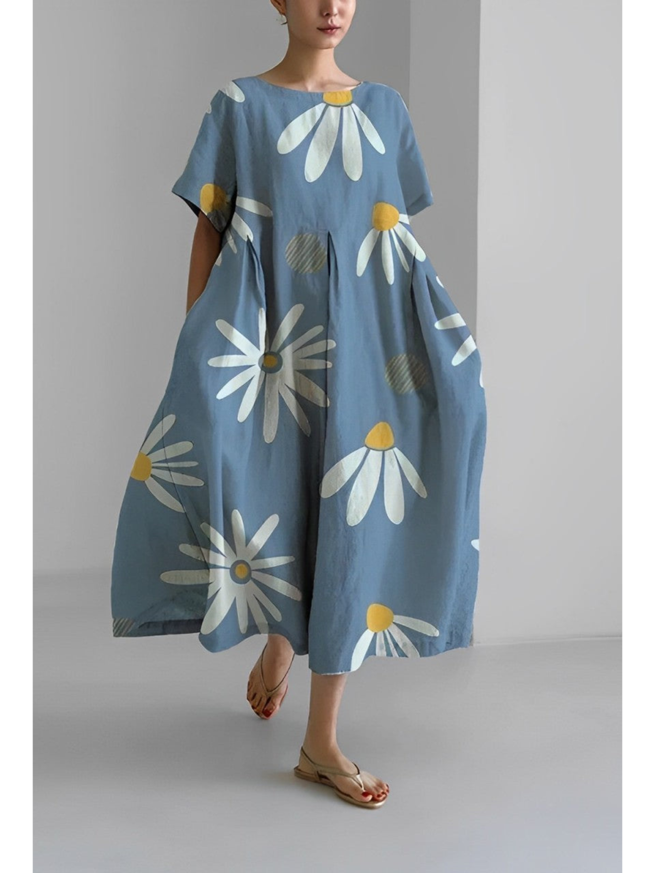 Robe Midi Imprimée pour Femmes | Élégante