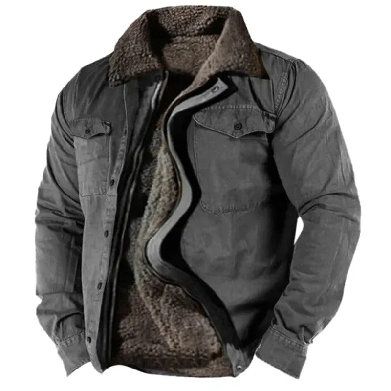 Men’s Structured Zip Jacket | Stand-Collar Style