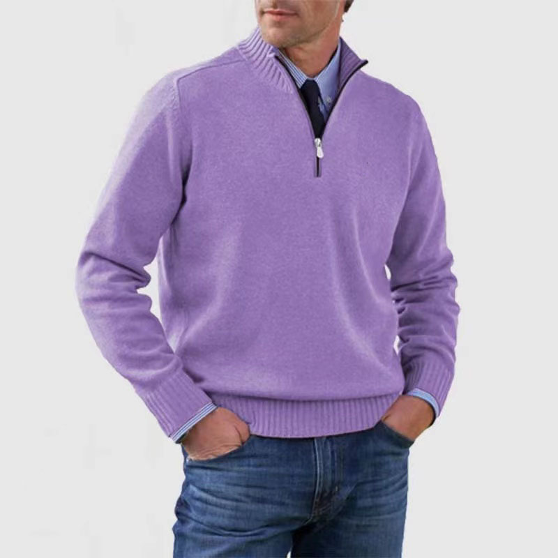 Men’s Casual Half-Zip Sweater| Stylish