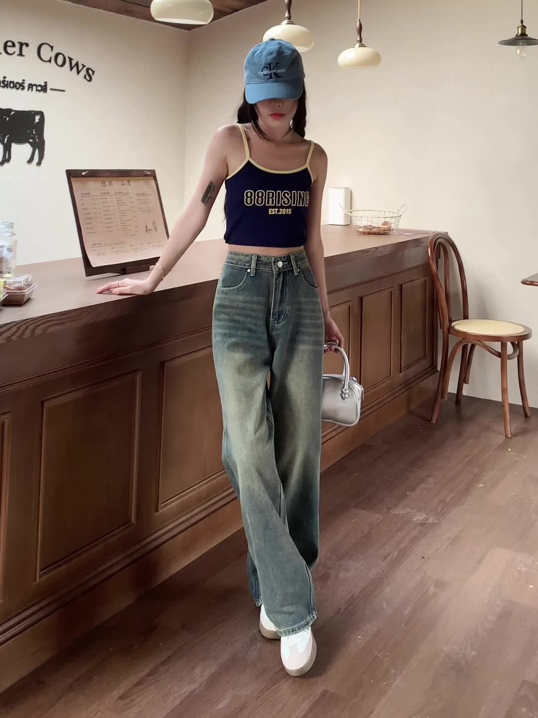 Womens Wide Leg Trouser | Vintage Jeans