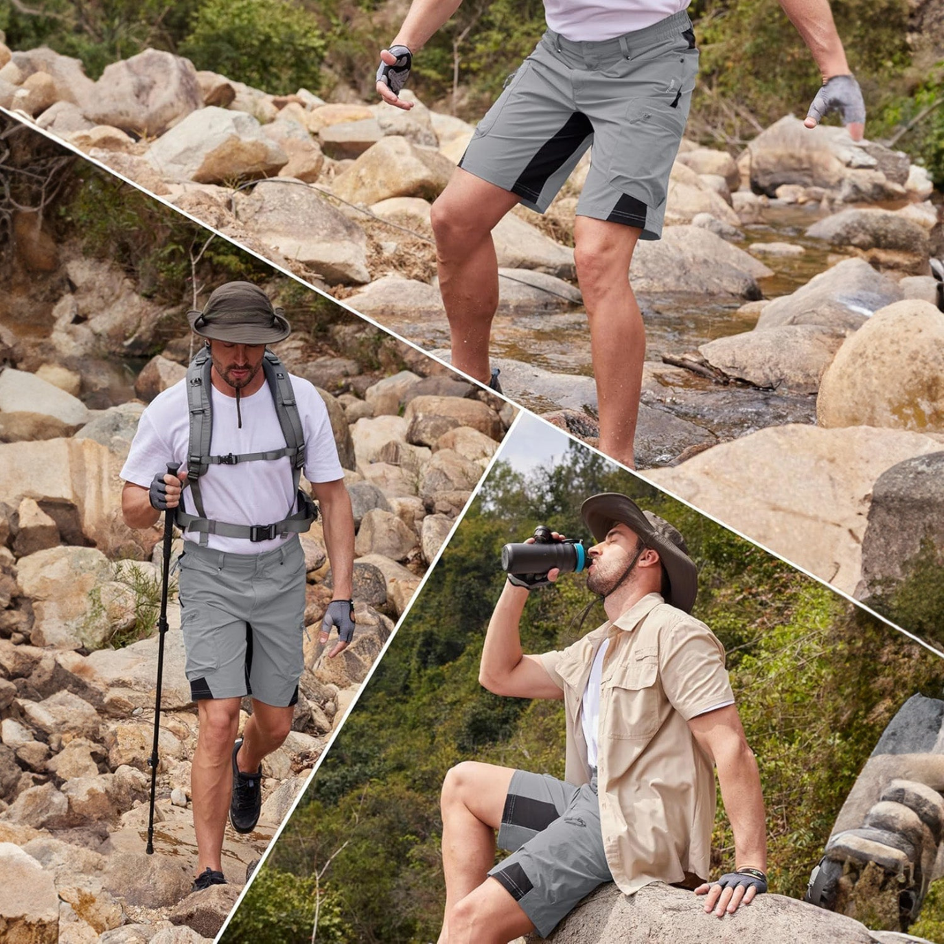 Shorts Cargo Légers Pour Hommes À Séchage Rapide | Multi-Poches