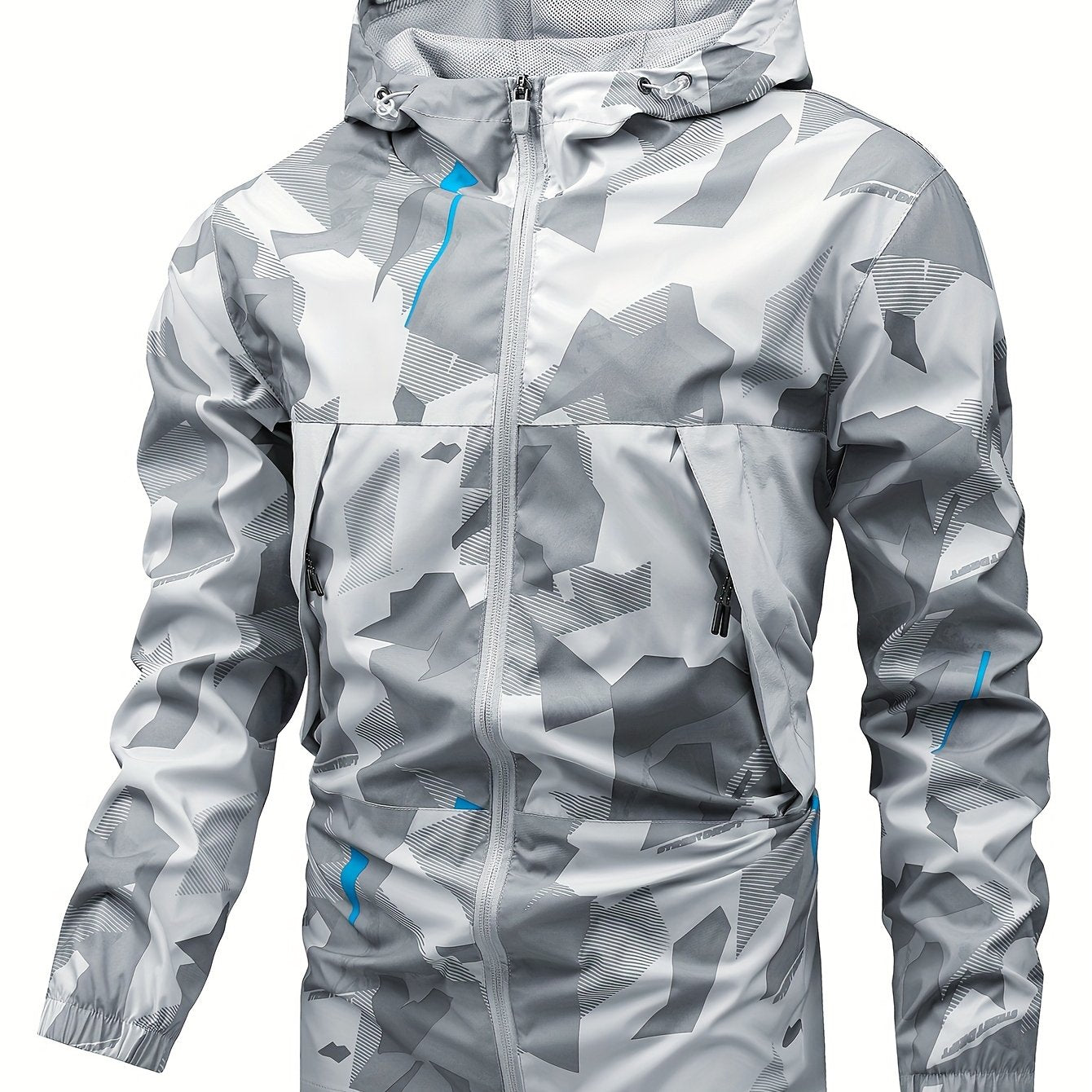 Zip Up Hooded Sweatshirt | Men's Block Hooded