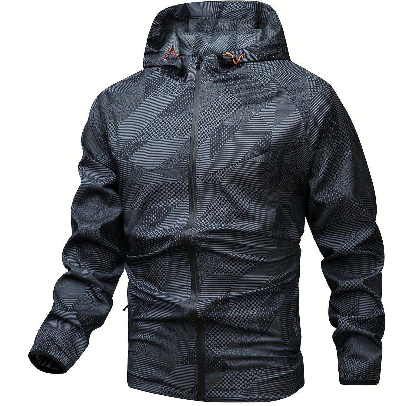 Zip Up Hooded Sweatshirt | Men's Block Hooded