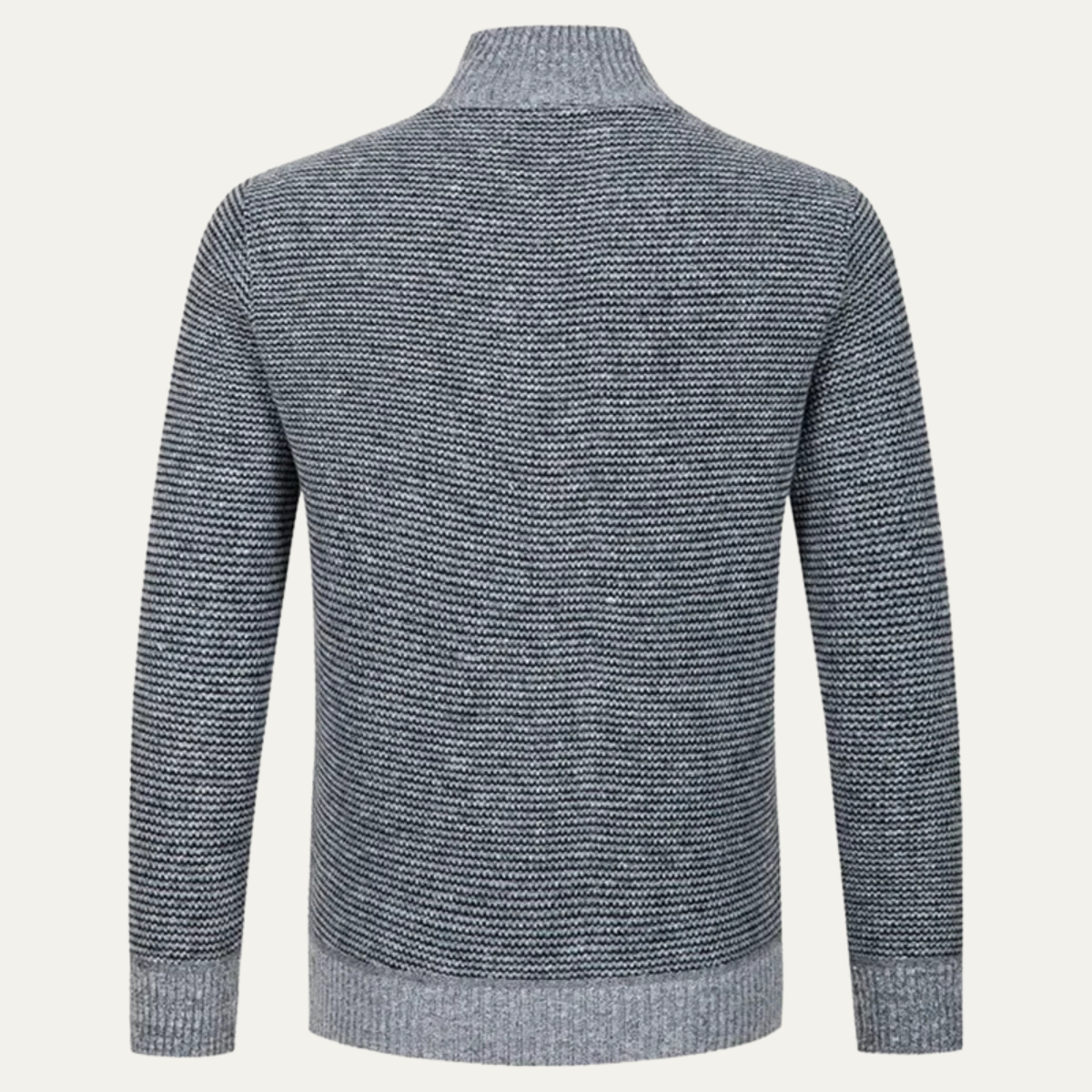 Men’s Quilted Zip-Up Cardigan | Padded Front & Knitted Sleeves