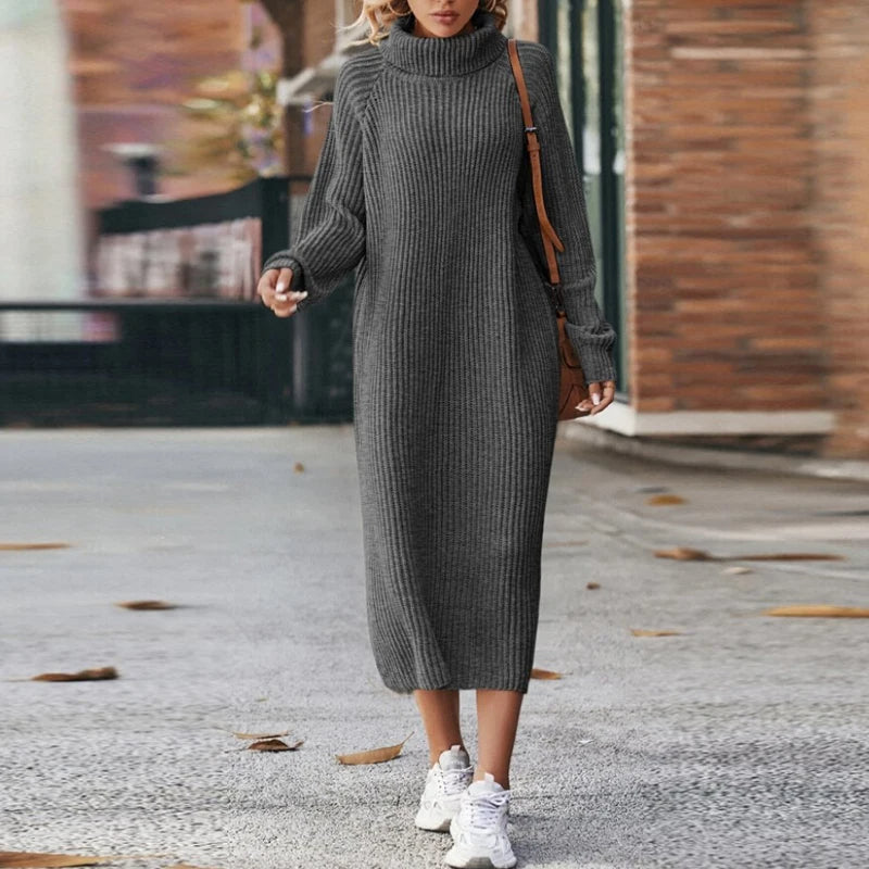 Women’s Knitted Jumper Dress | Midi Length