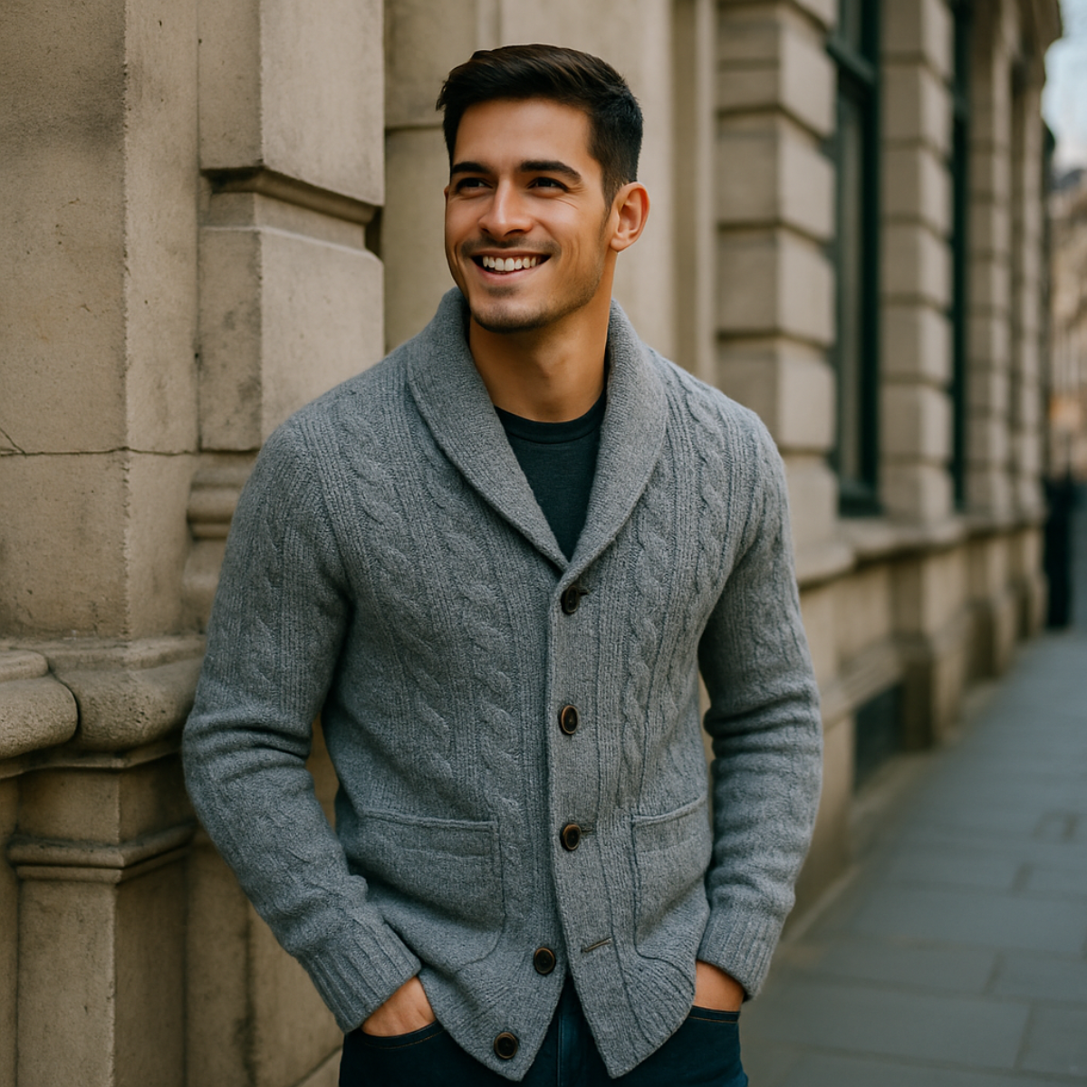 Men’s Button Cardigan | Classic Design