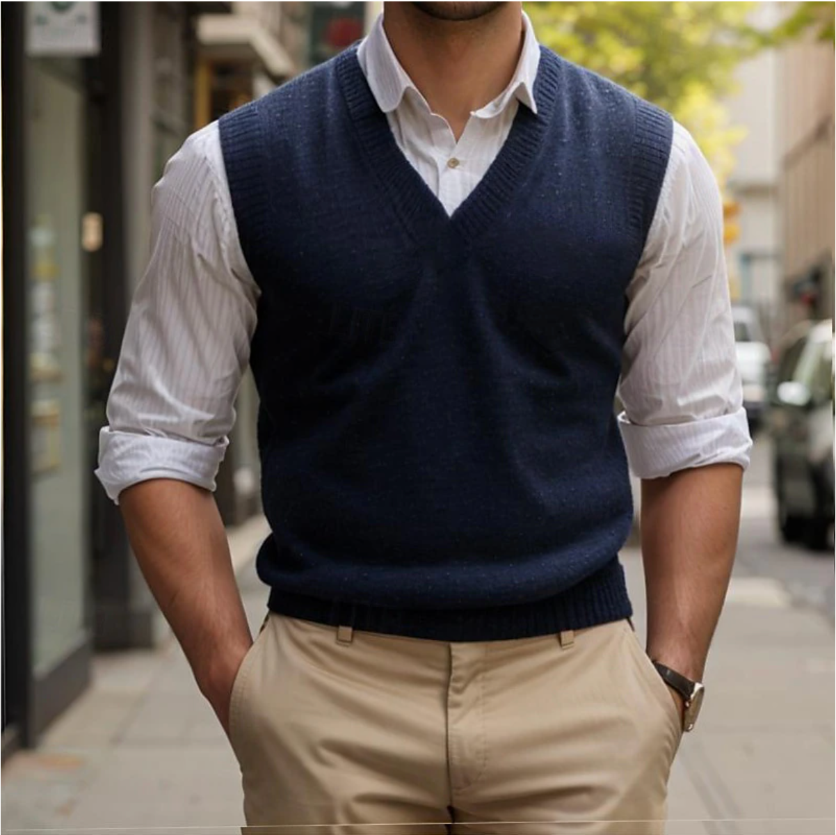 Vintage Sleeveless Top For Men | Casual