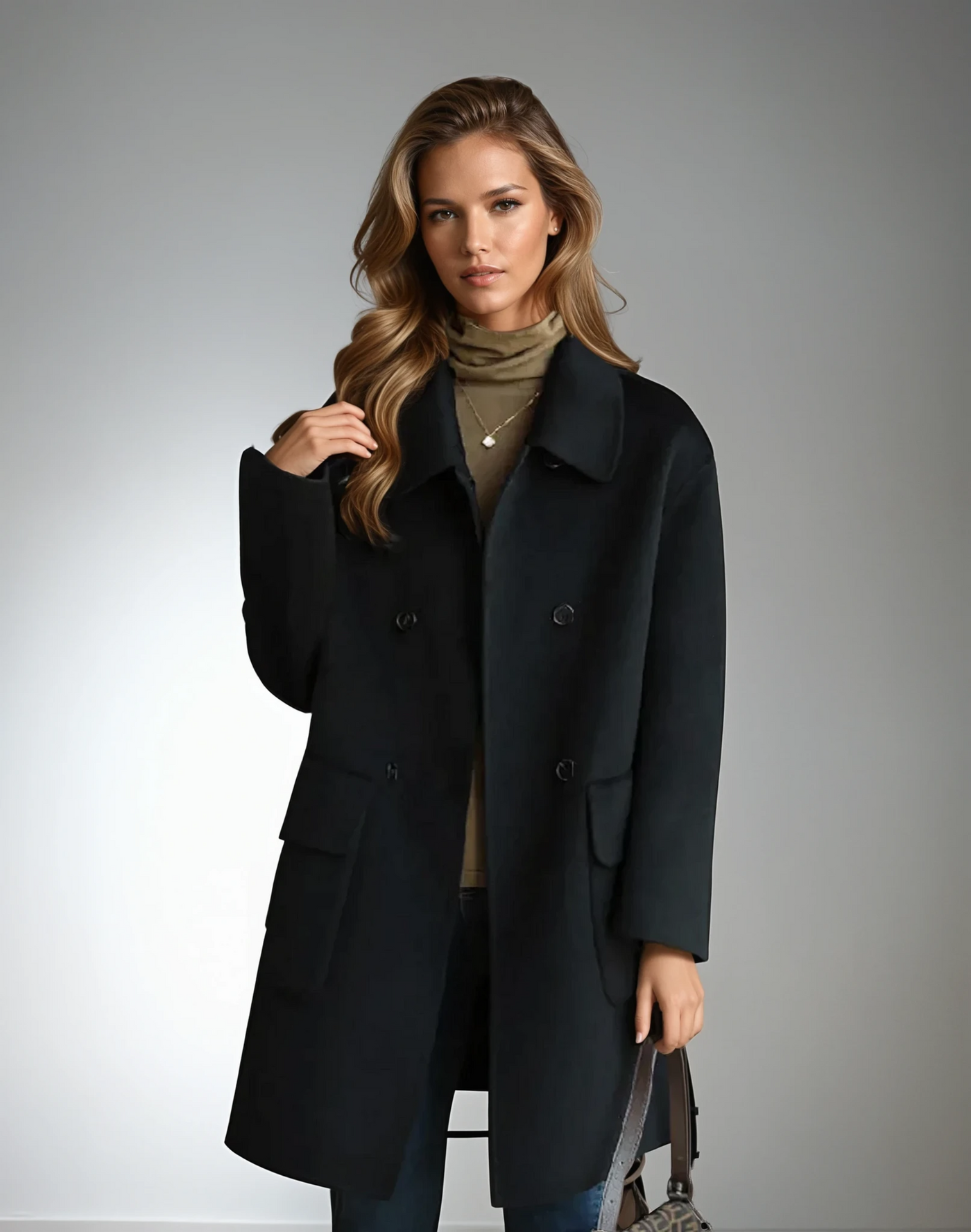 Women’s Straight Coat | Double-Breasted
