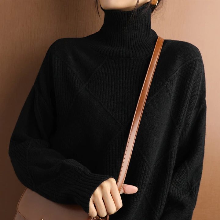 Women’s Roll Knitted Jumper | Stylish Accent
