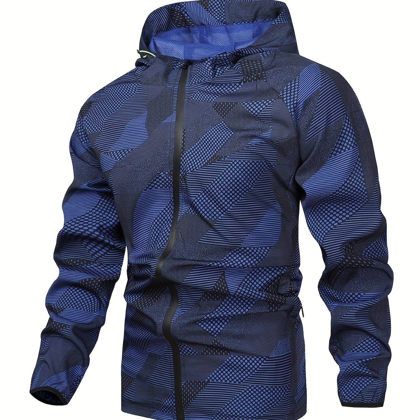 Zip Up Hooded Sweatshirt | Men's Block Hooded