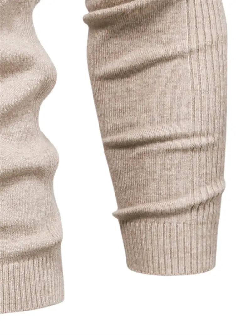 Pull Col Roulé Ajusté Pour Hommes | Vêtement Smart Casual A Manches Longues