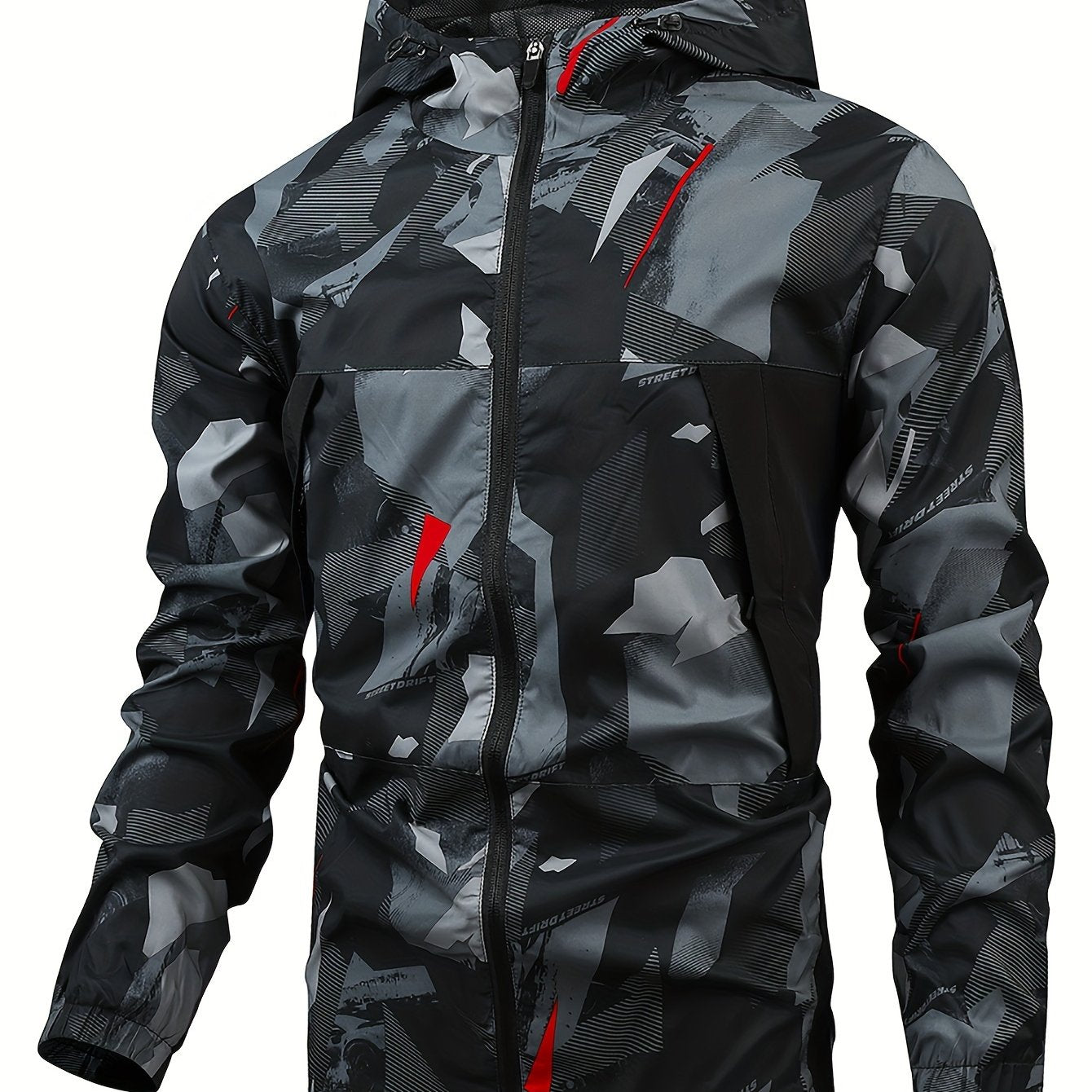 Zip Up Hooded Sweatshirt | Men's Block Hooded
