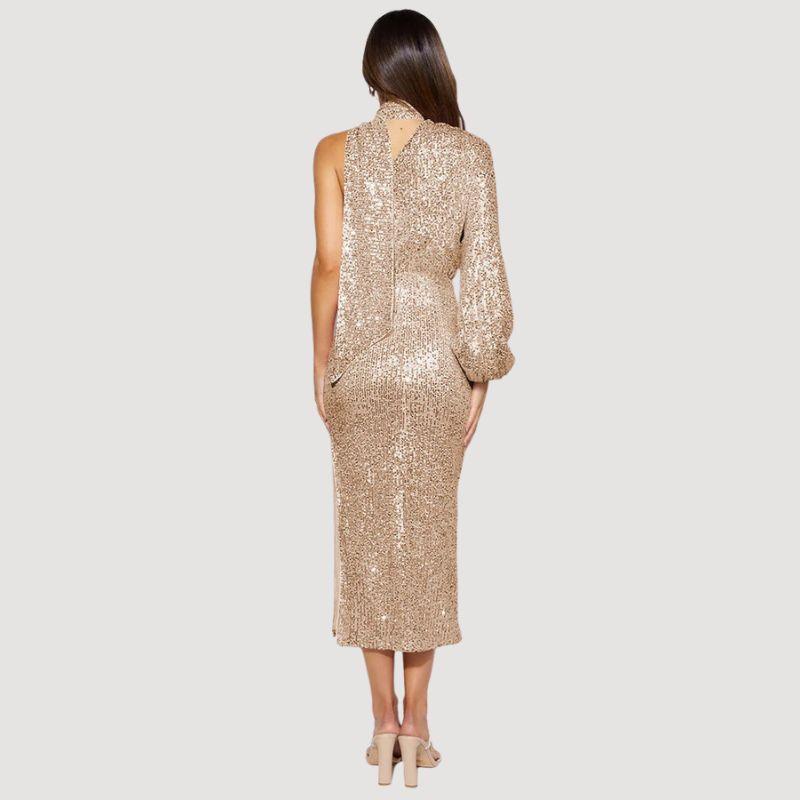 Women’s Asymmetrical Sequin Dress | Midi