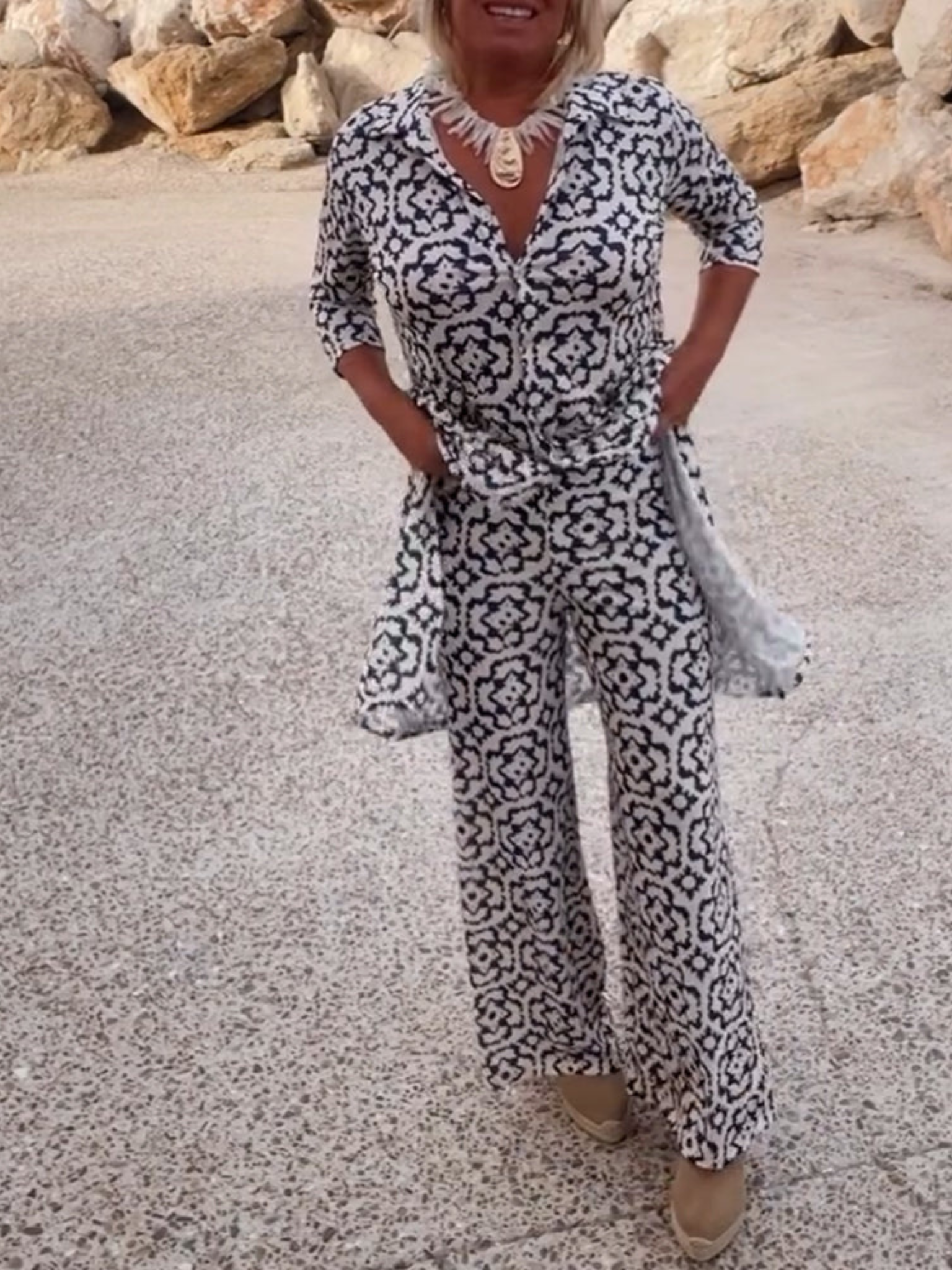 Ensemble 2 pièces Imprimé Stylé Pour Femmes | Tendance