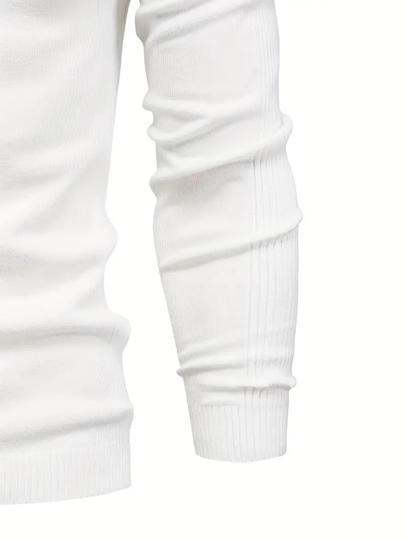 Pull Col Roulé Ajusté Pour Hommes | Vêtement Smart Casual A Manches Longues