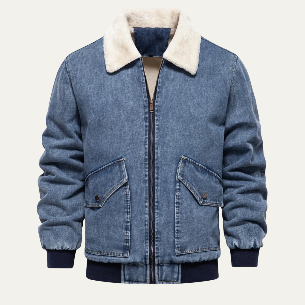 Men’s Casual Jacket | Collar Detail & Relaxed Style