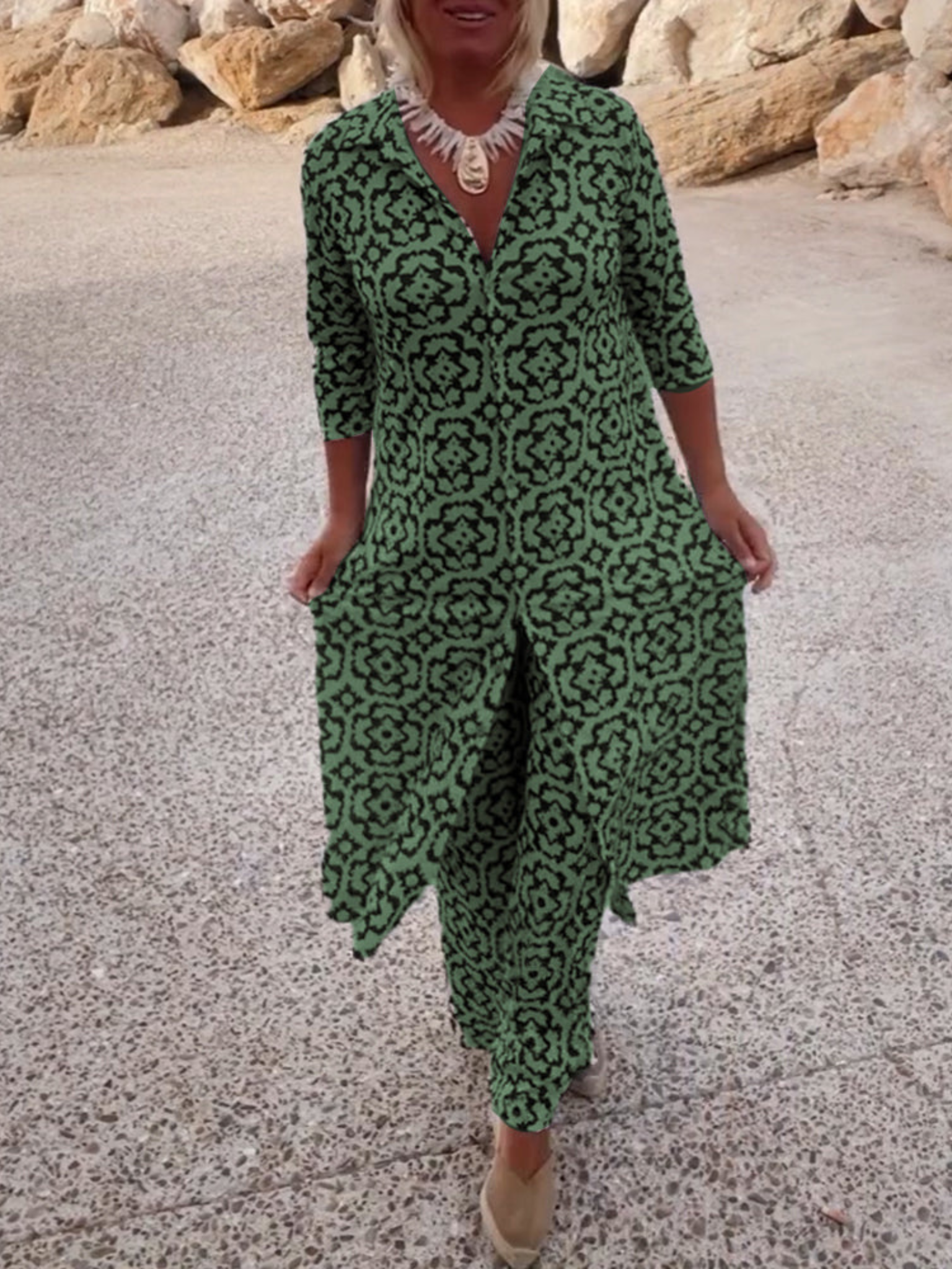 Ensemble 2 pièces Imprimé Stylé Pour Femmes | Tendance