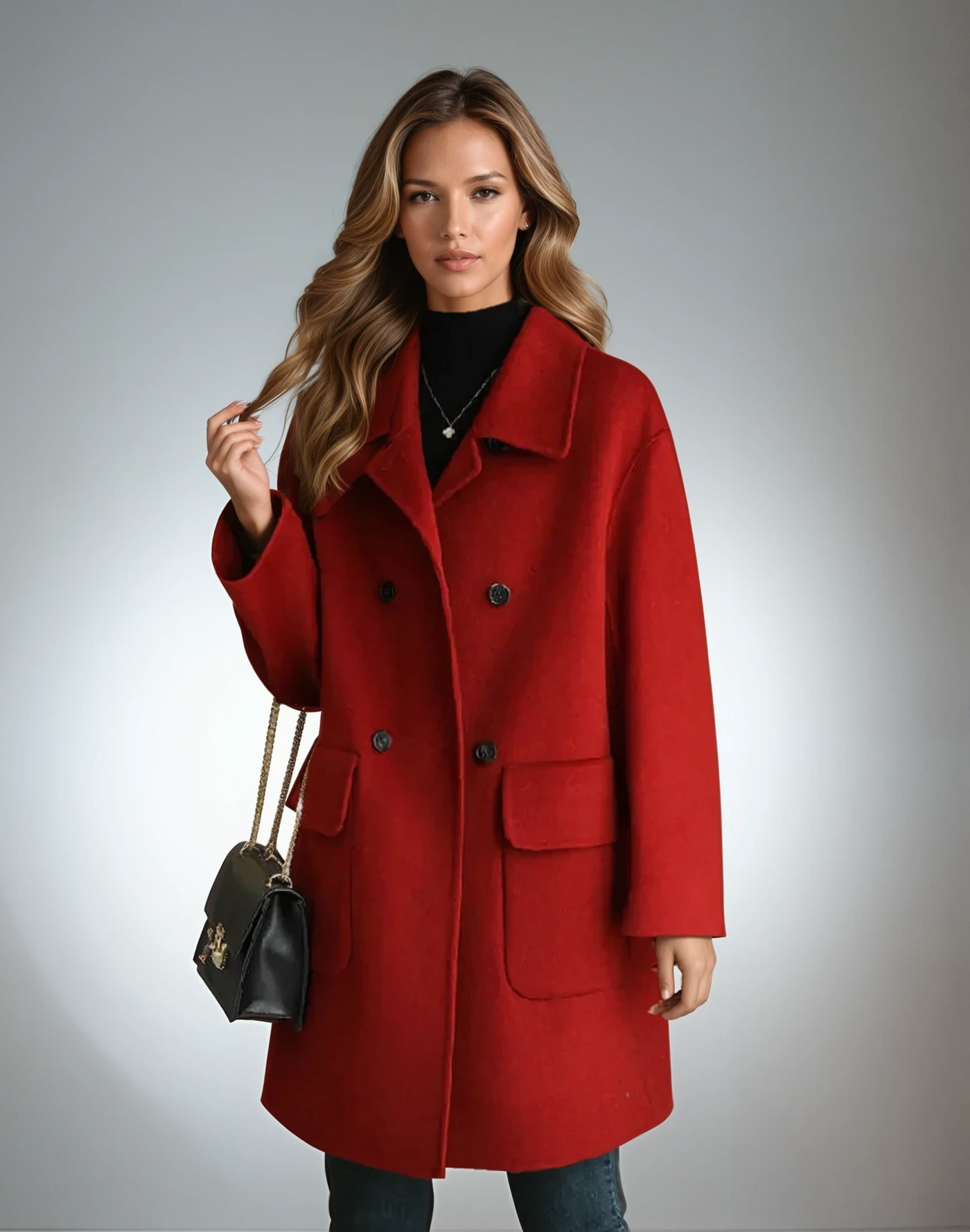 Women’s Straight Coat | Double-Breasted