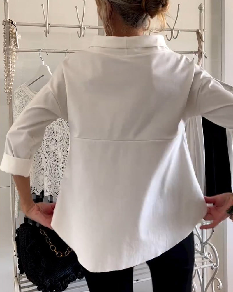 Women’s Modern High-Collar Top | Structured Outline