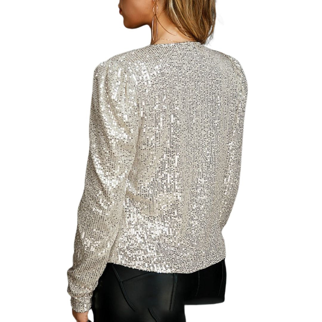 Women’s Party Sequin Jacket | Long-Sleeve Style