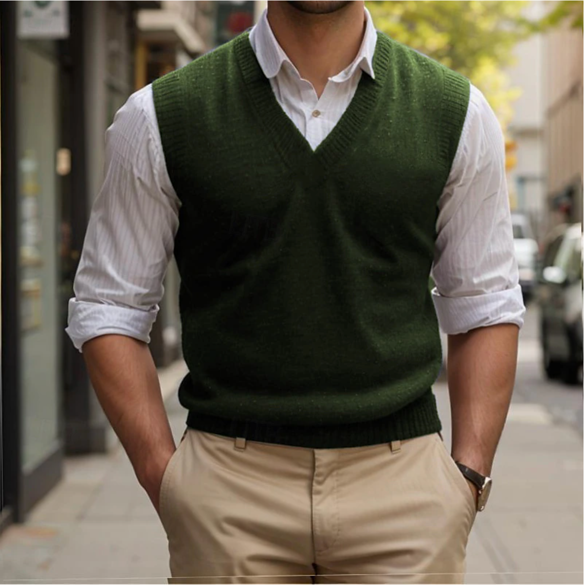 Vintage Sleeveless Top For Men | Casual