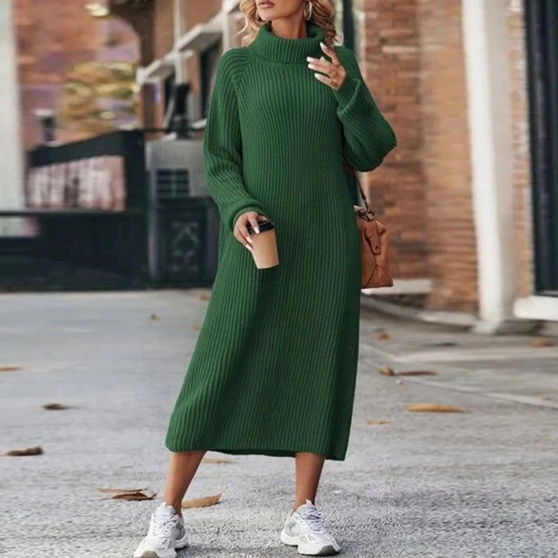 Women’s Knitted Jumper Dress | Midi Length