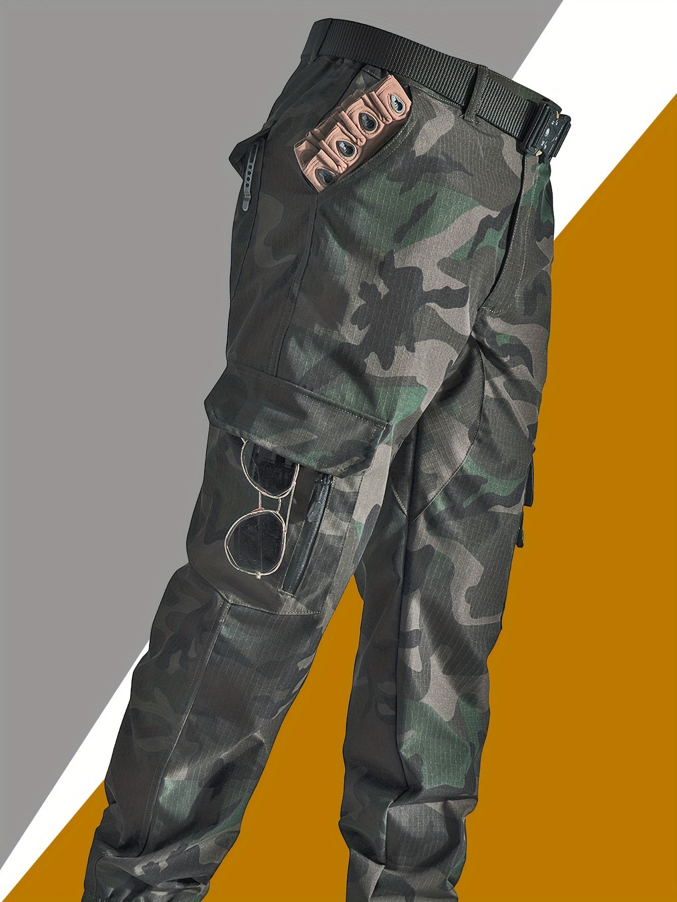 Mens Multi-Pocket Camouflage Work Trouser