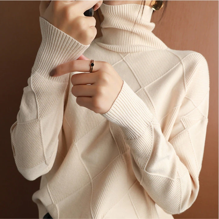 Women’s Roll Knitted Jumper | Stylish Accent