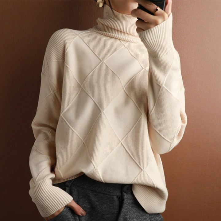Women’s Roll Knitted Jumper | Stylish Accent