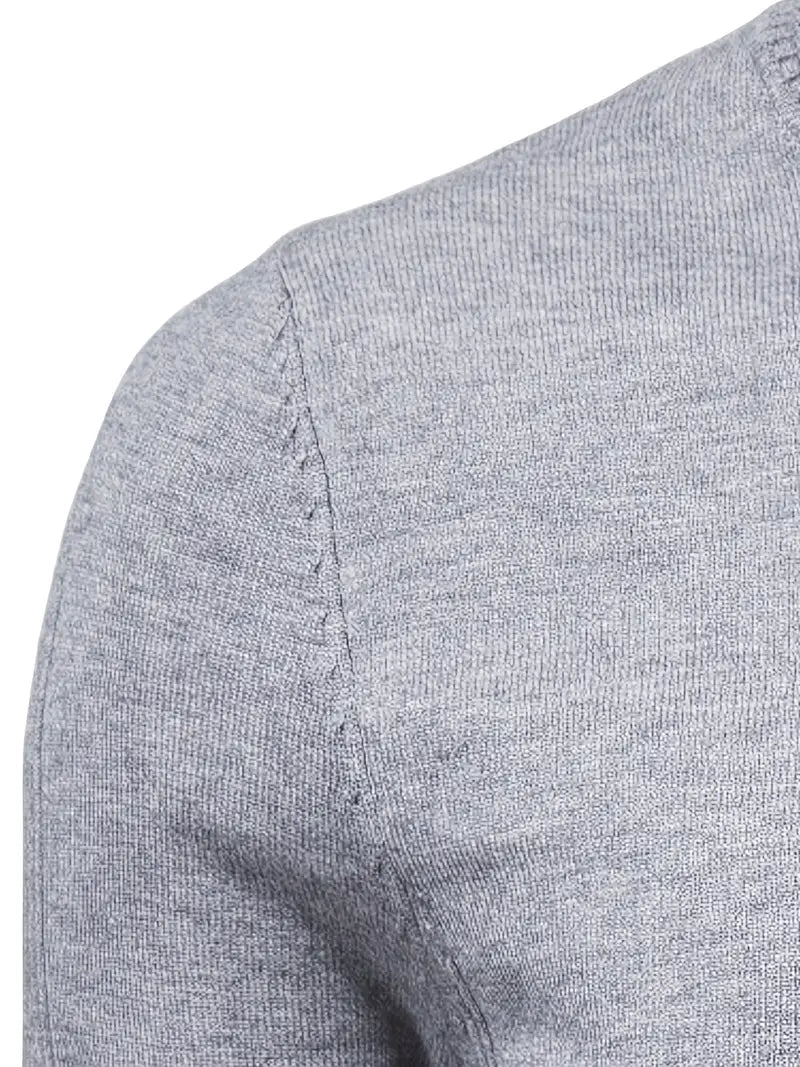 Pull Col Roulé Ajusté Pour Hommes | Vêtement Smart Casual A Manches Longues