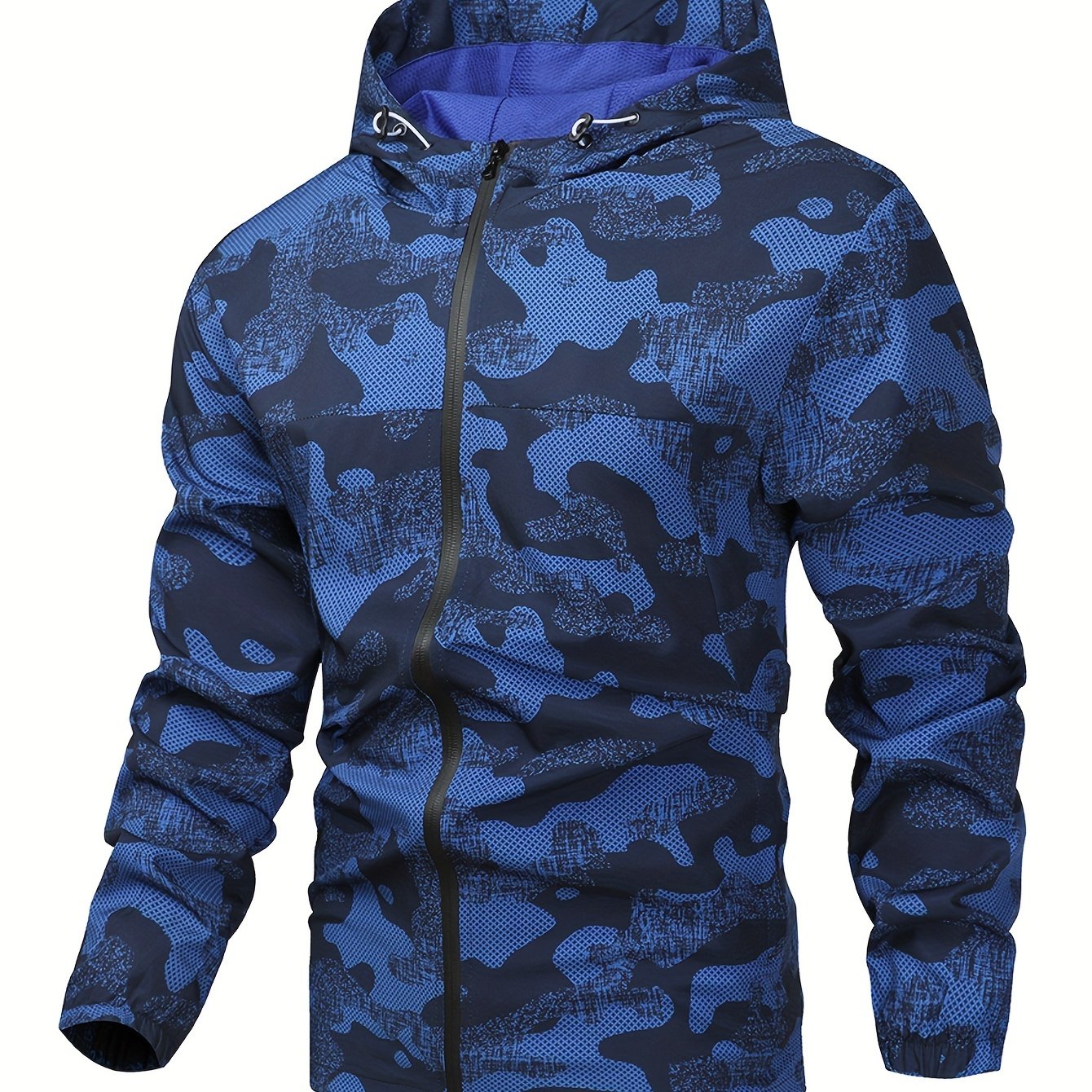 Zip Up Hooded Sweatshirt | Men's Block Hooded