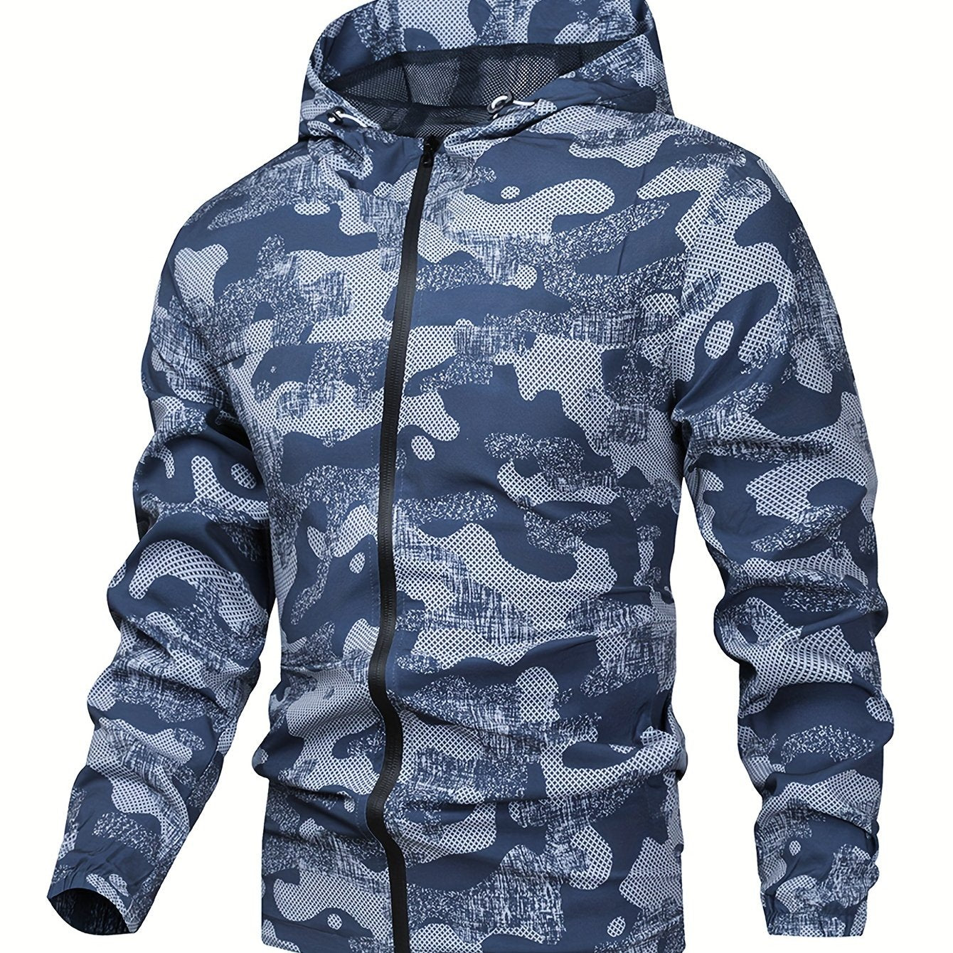 Zip Up Hooded Sweatshirt | Men's Block Hooded