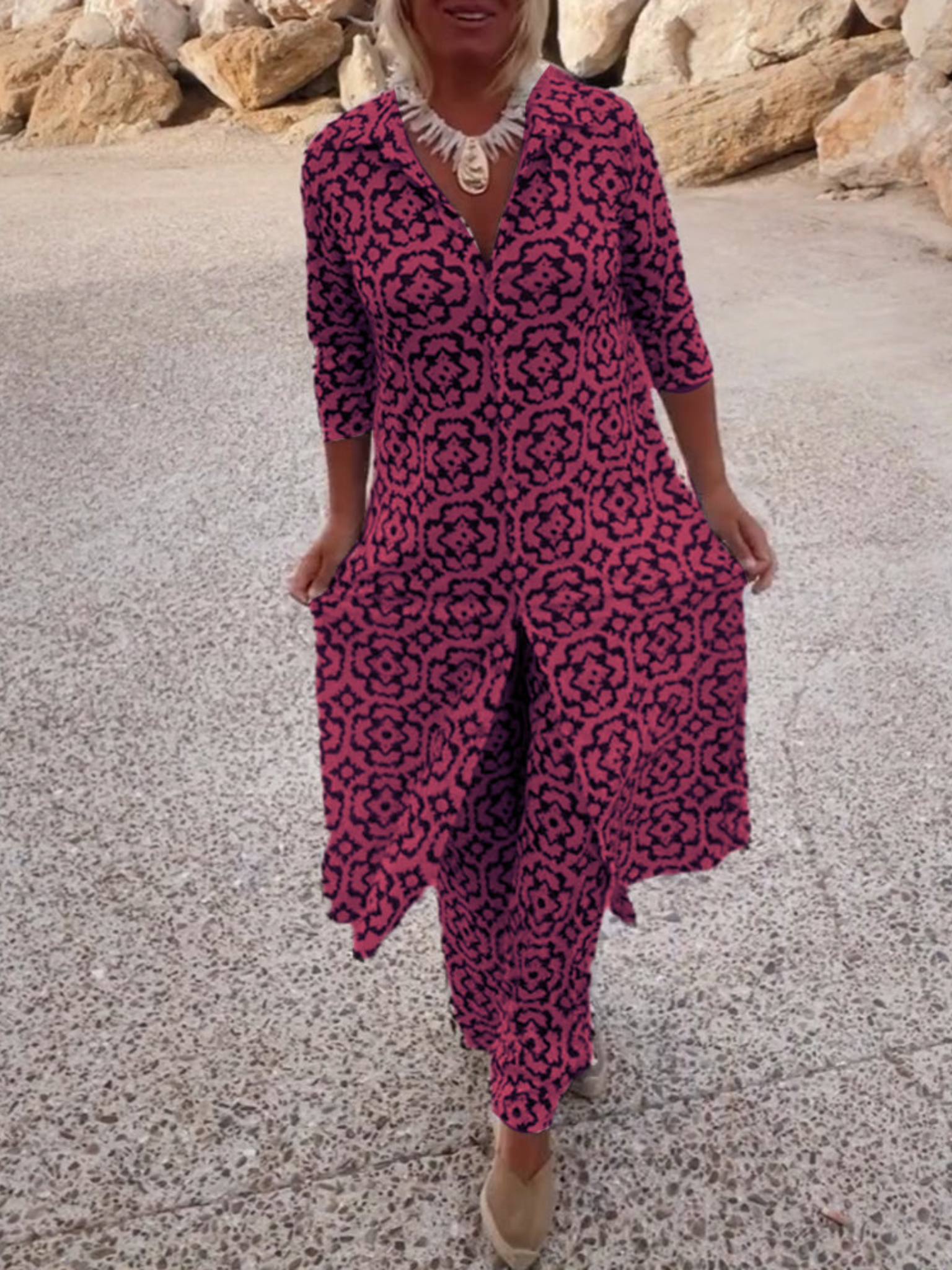 Ensemble 2 pièces Imprimé Stylé Pour Femmes | Tendance