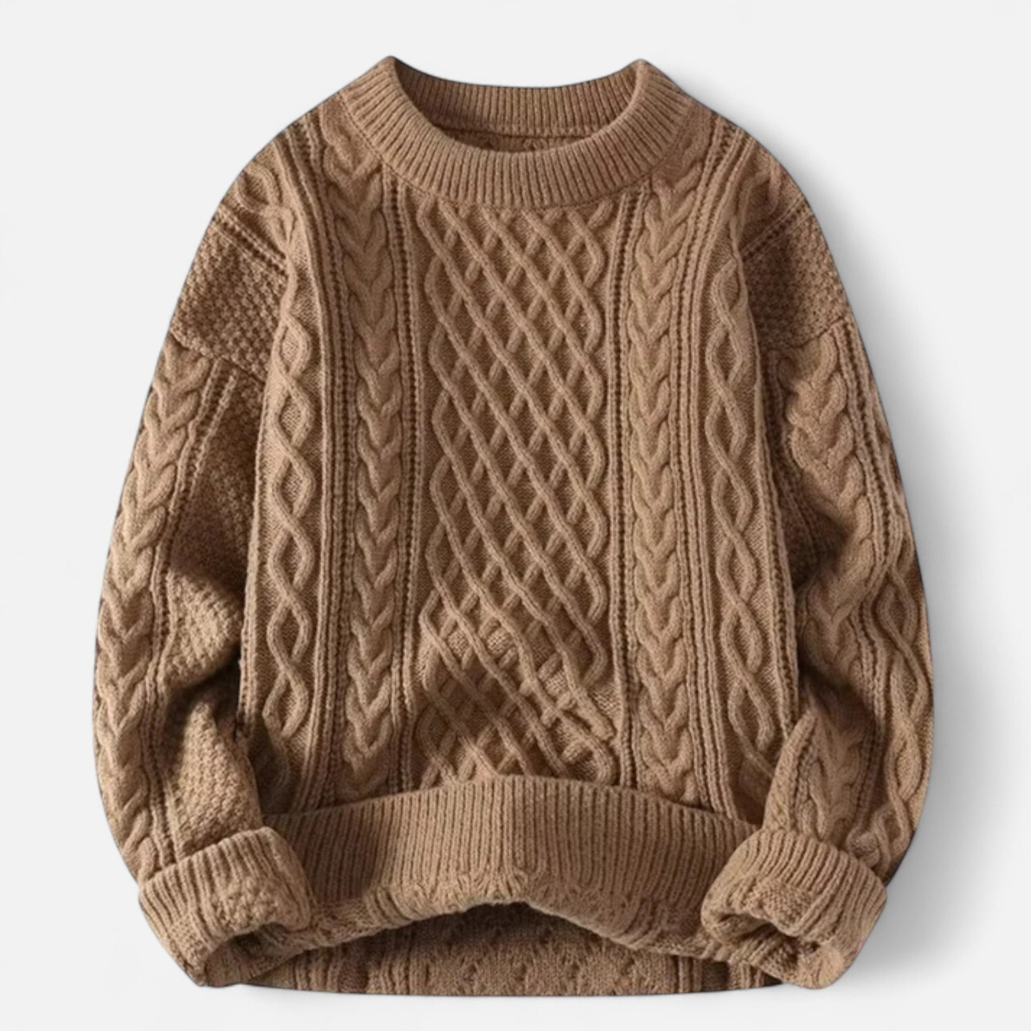 Women’s Refined Cable Knit Sweater | Round Neck