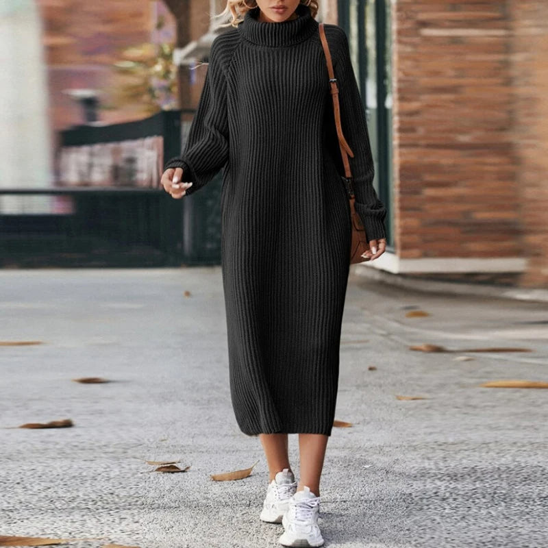 Women’s Knitted Jumper Dress | Midi Length
