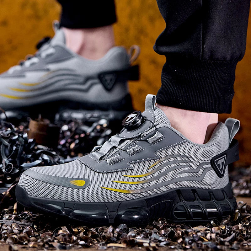 Men's Work Sneakers | Button Closure