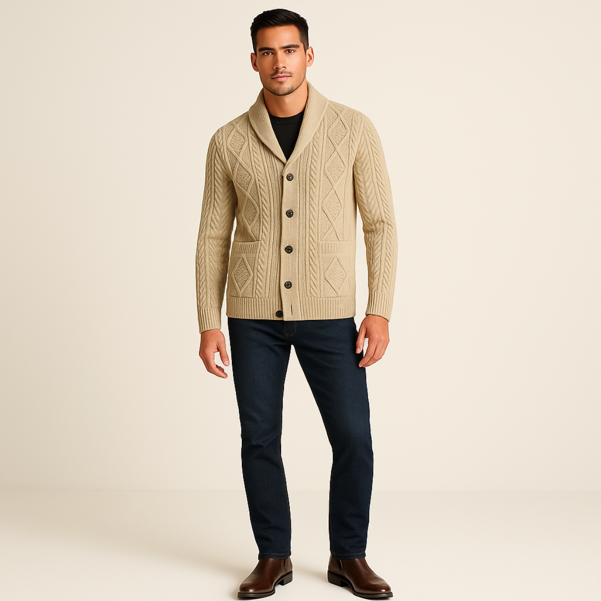 Men’s Button Cardigan | Classic Design