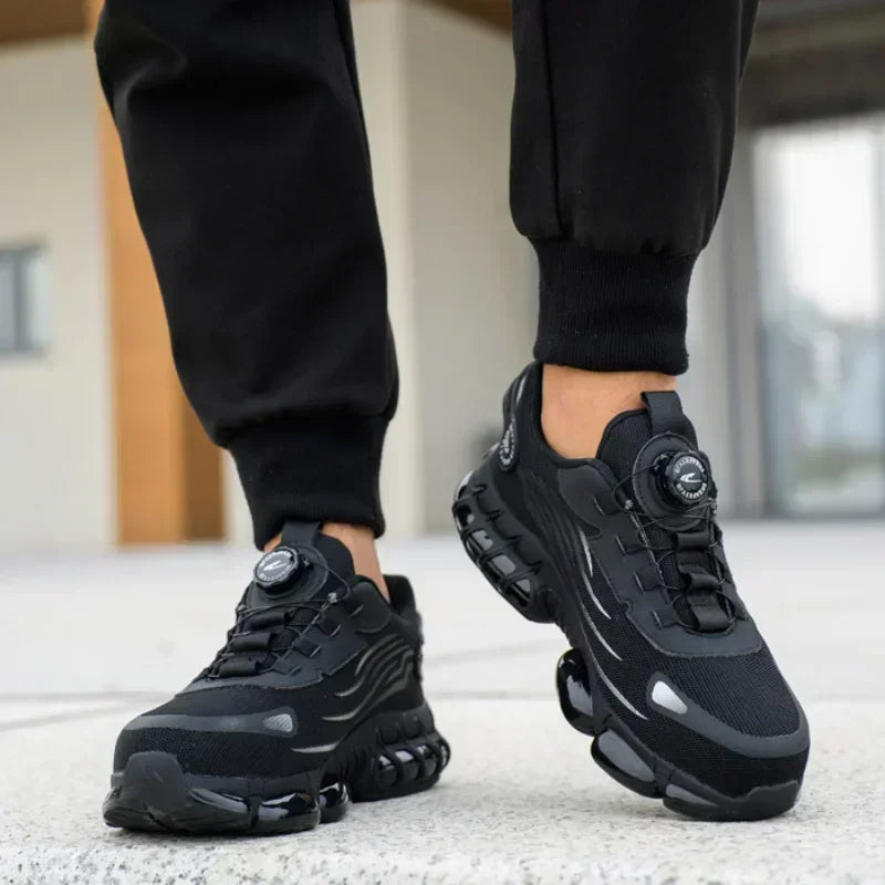 Men's Work Sneakers | Button Closure