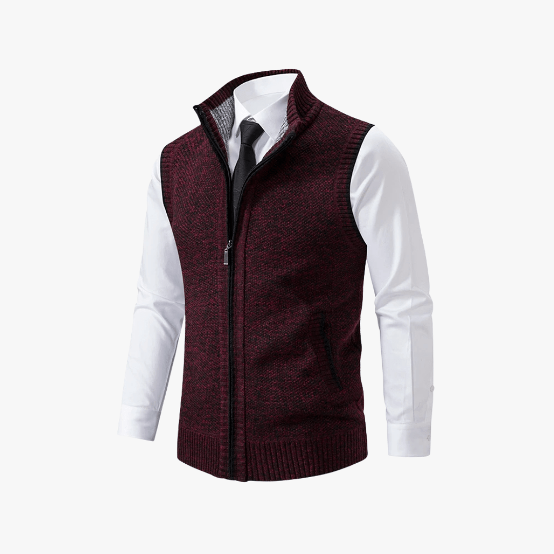 Gilet Tricoté Zippé pour Hommes | Décontracté
