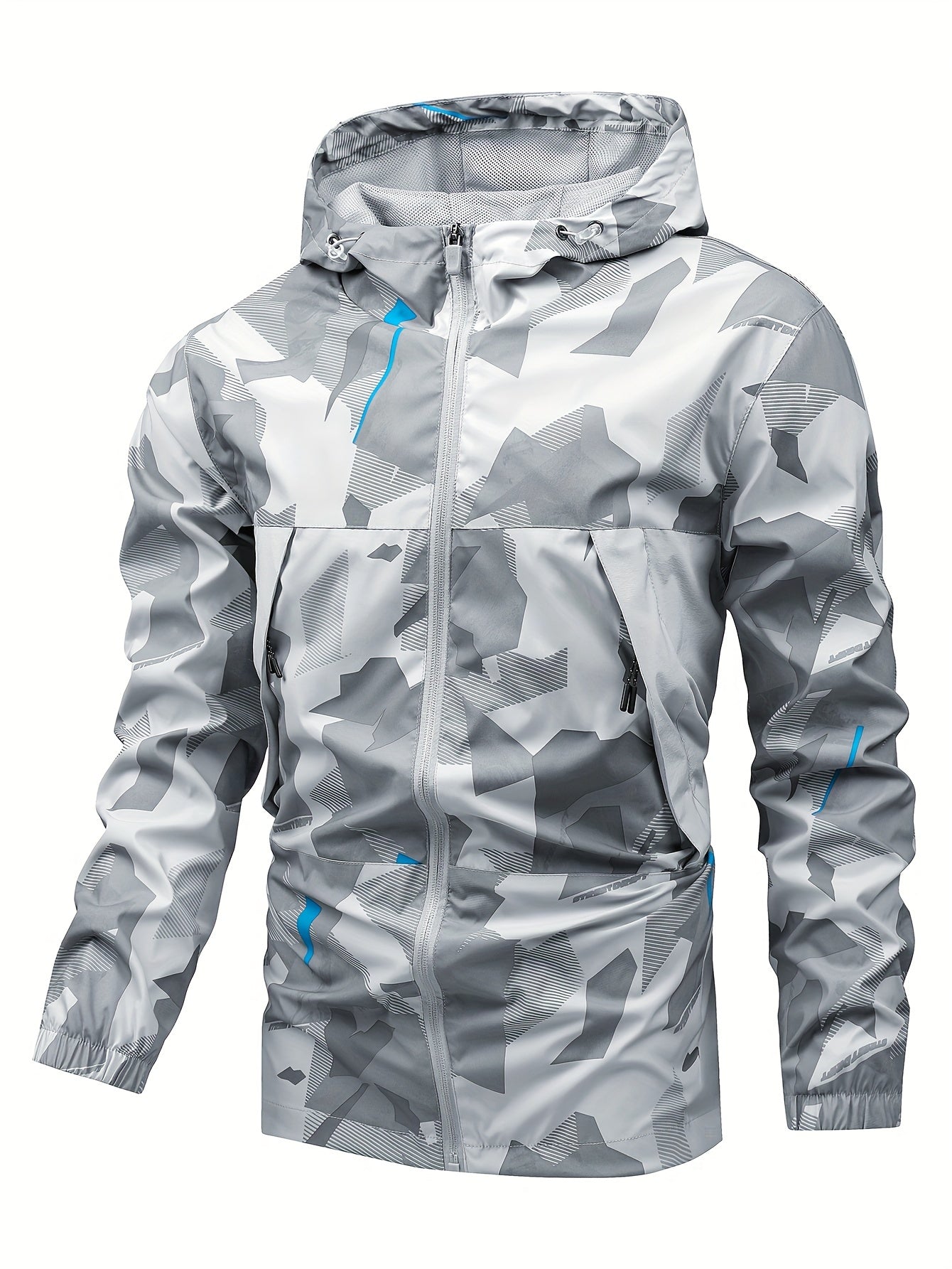 Zip Up Hooded Sweatshirt | Men's Block Hooded