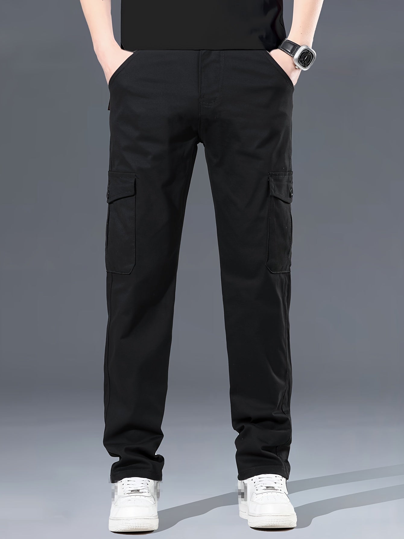Menss Solid Color Cargo Trouser | Regular Fit