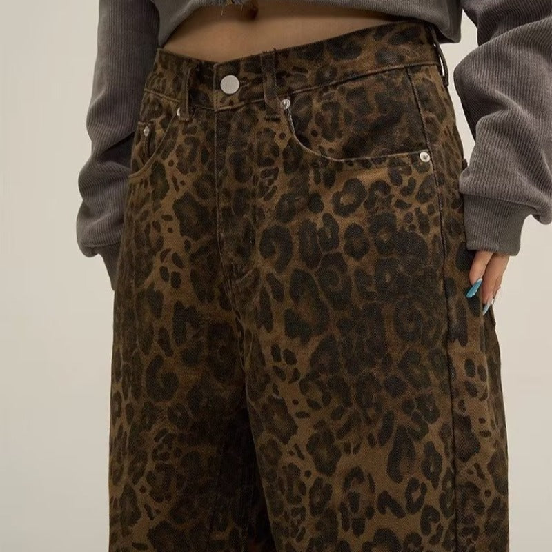 Womens Stylish Leopard Print Trousers | Trendy