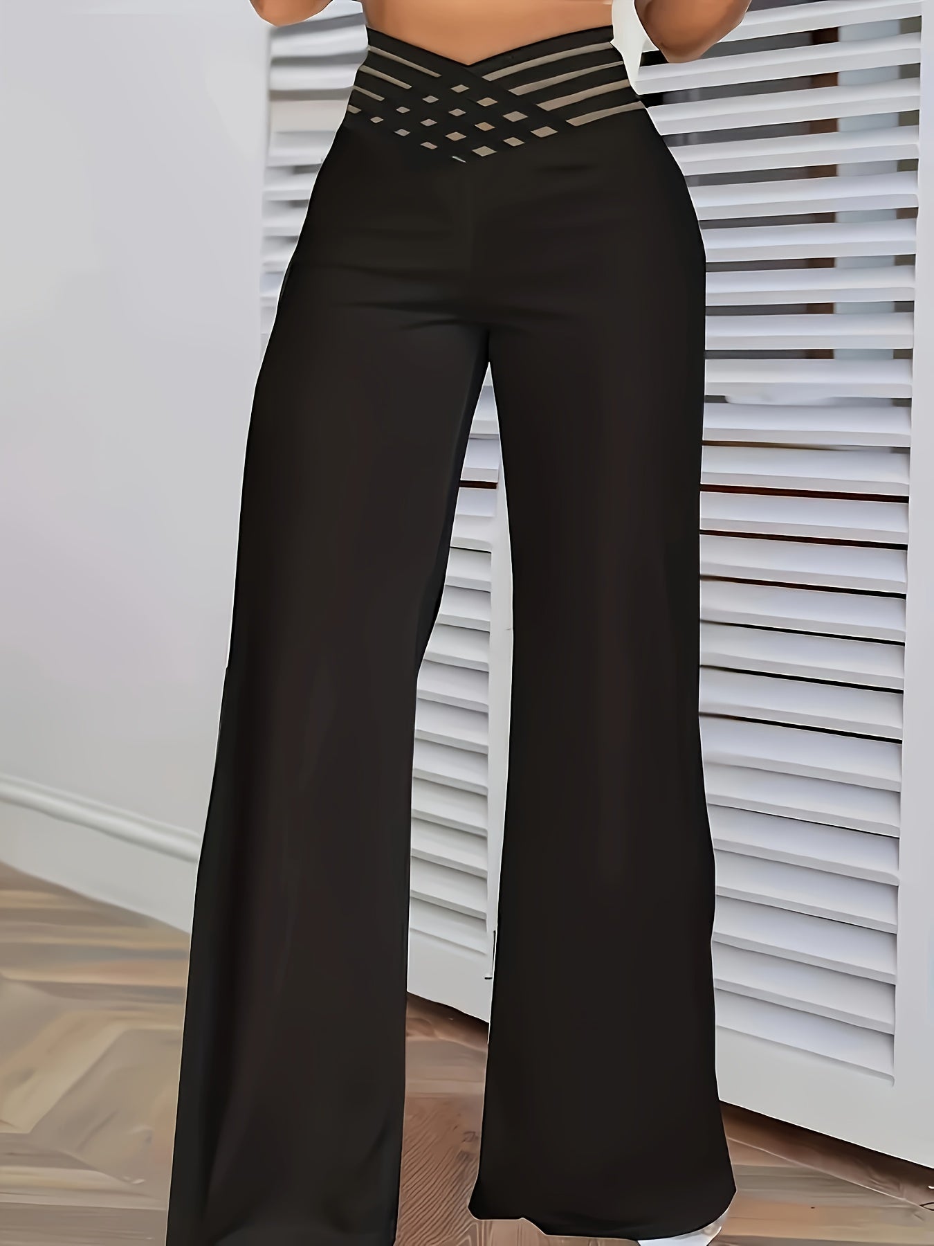 Womens Wide Leg Trousers | High-Waisted