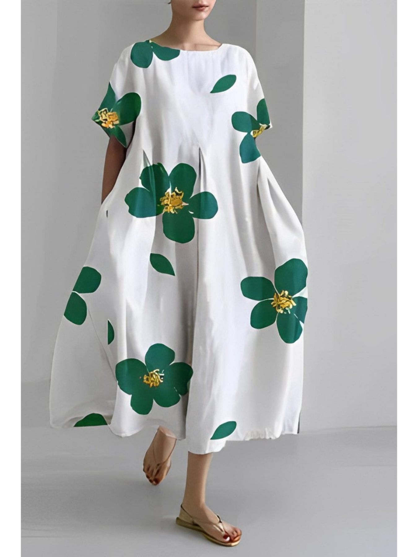 Robe Midi Imprimée pour Femmes | Élégante