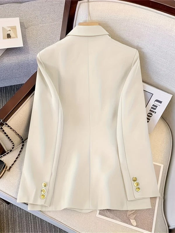 Women’s Tailored Business Blazer | Golden Button Details